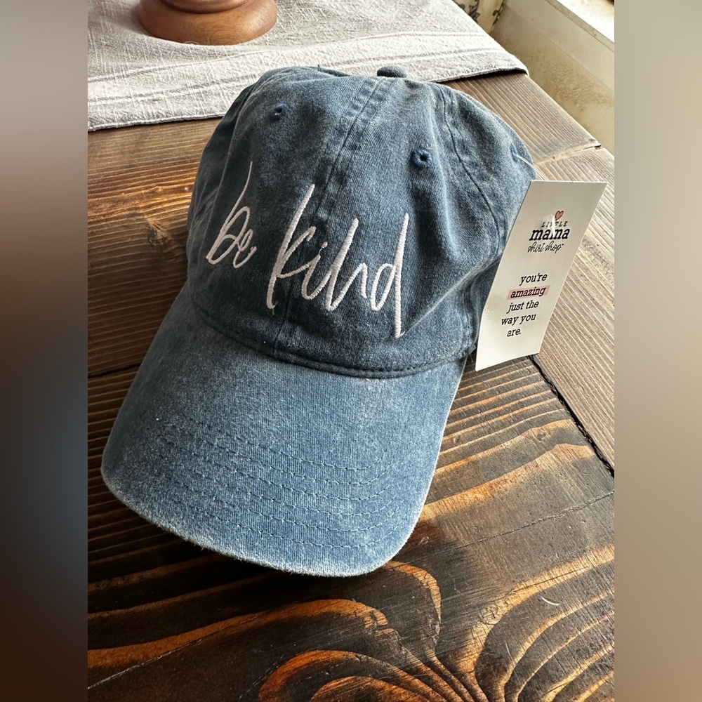 LMSS Little Mama Shirt Shop Embroidered Baseball Cap in Navy